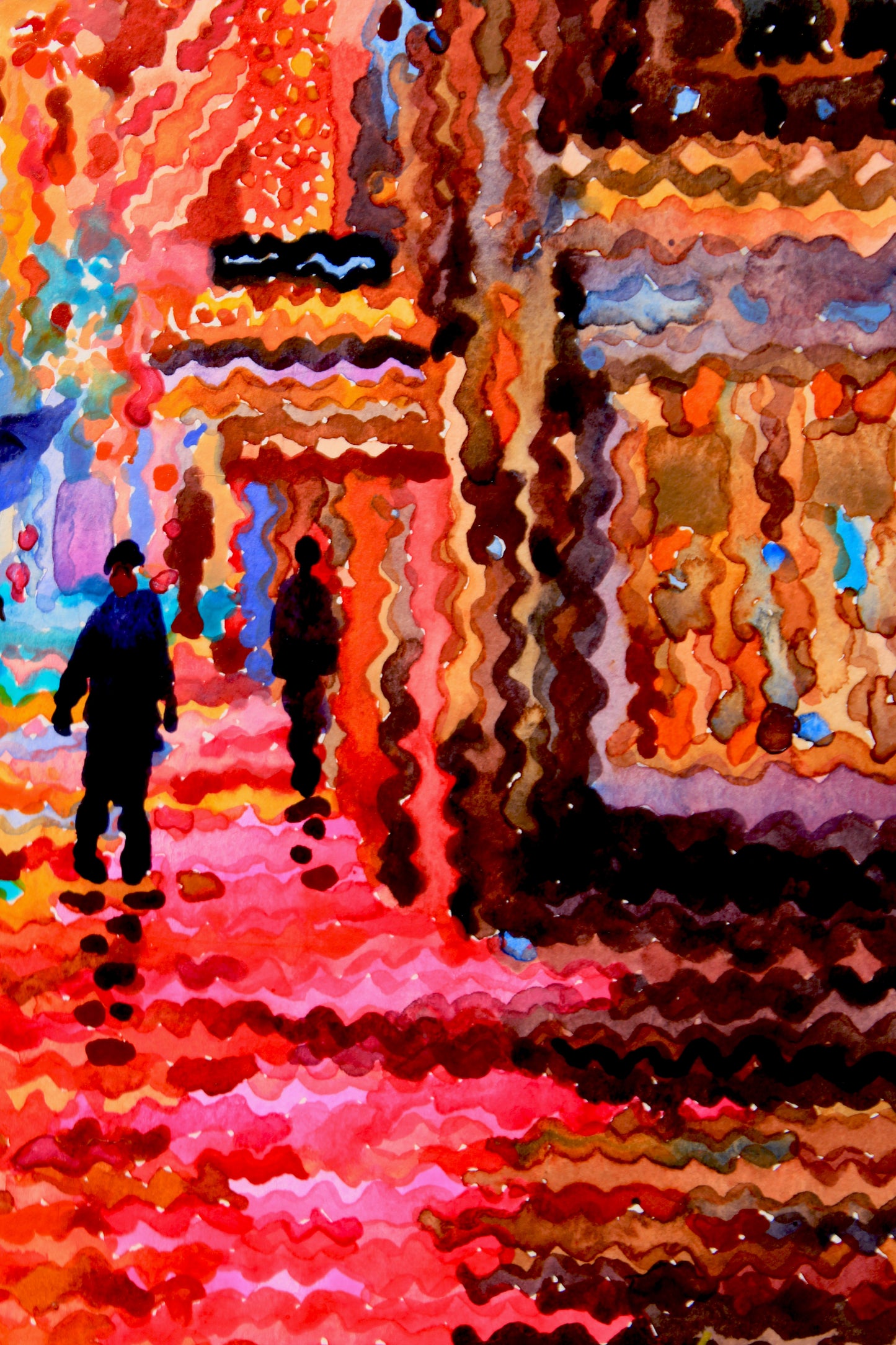 Radio City Music Hall in New York Framed Watercolor Artwork