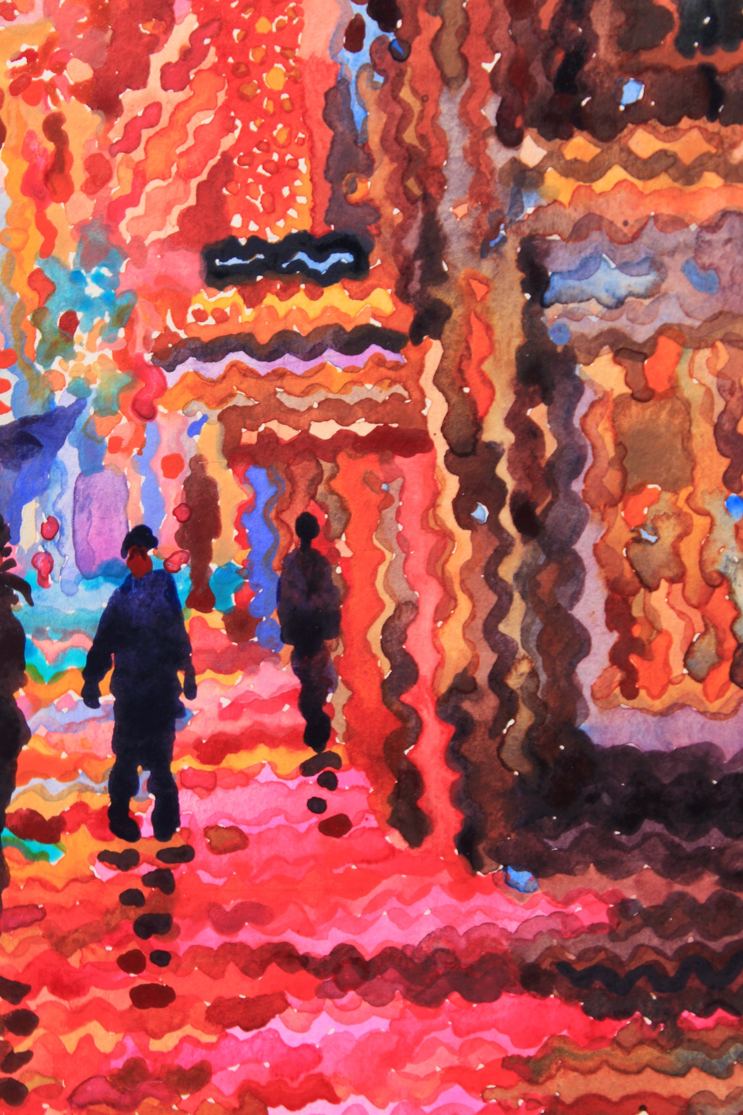 Radio City Music Hall in New York Framed Watercolor Artwork