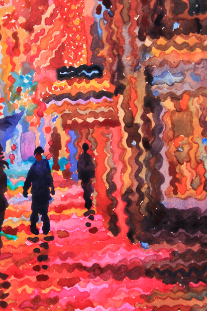 Radio City Music Hall in New York Framed Watercolor Artwork