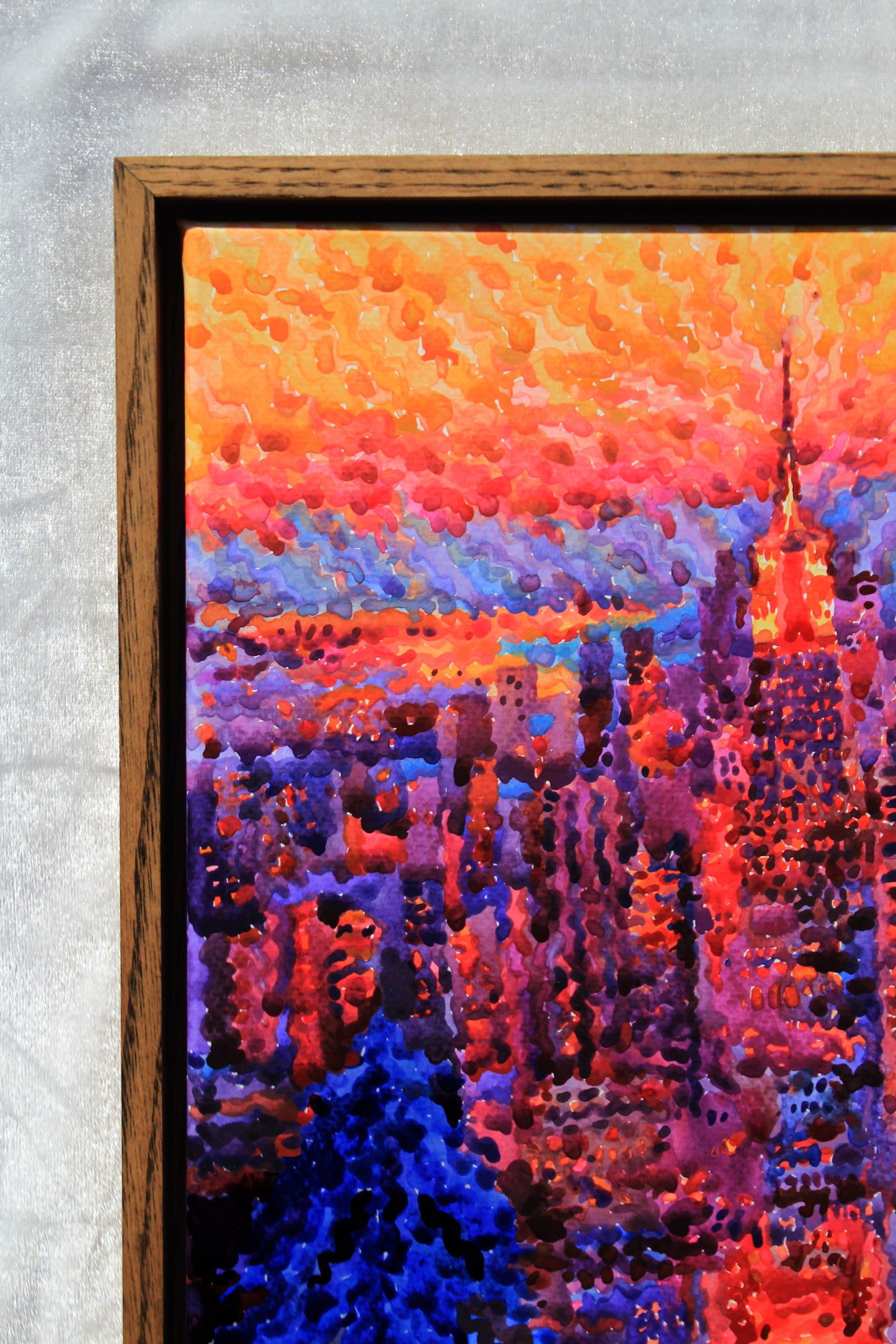 New York City Framed Watercolor Artwork