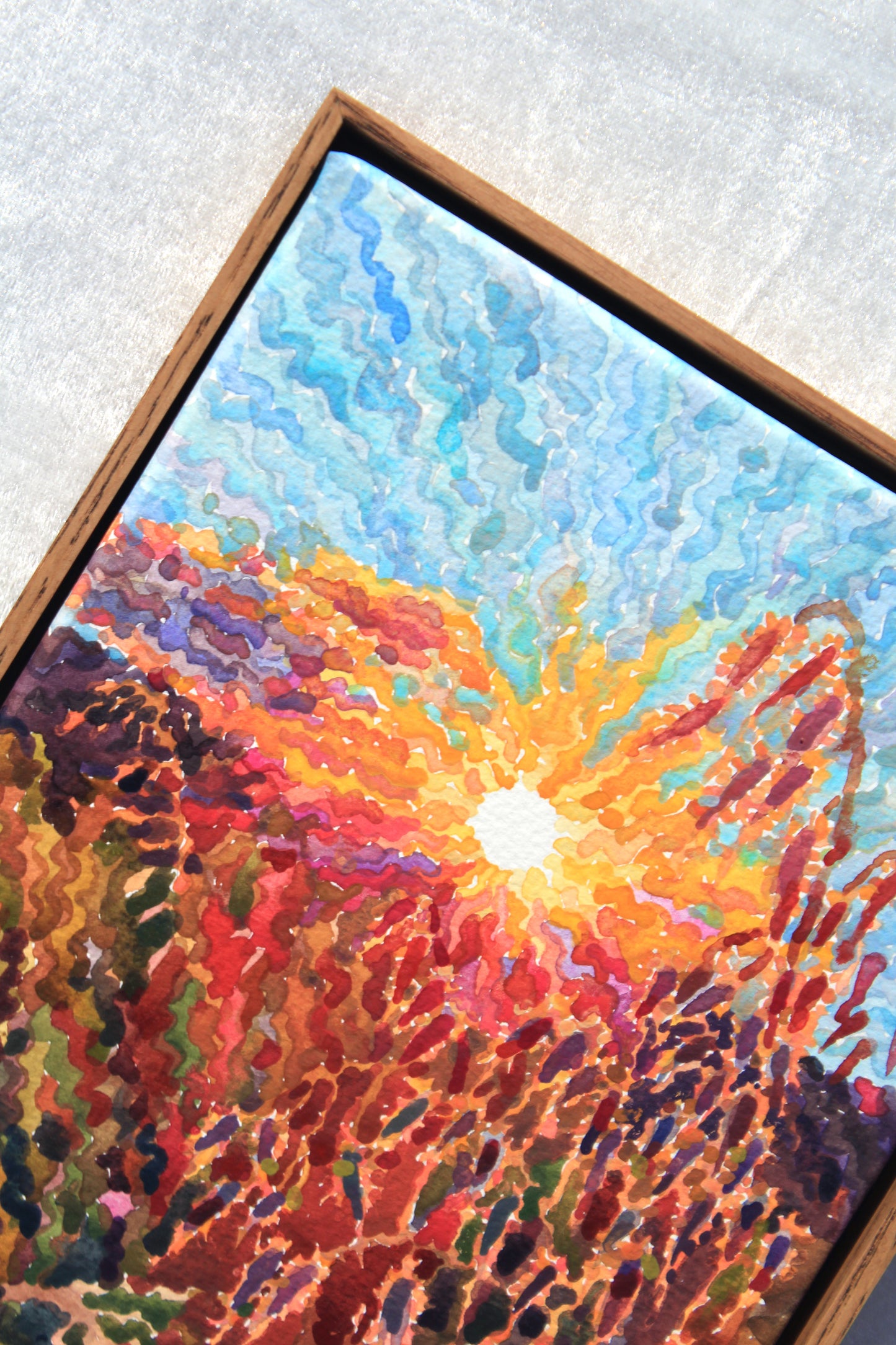 Oat Panicles Watercolor Framed Artwork
