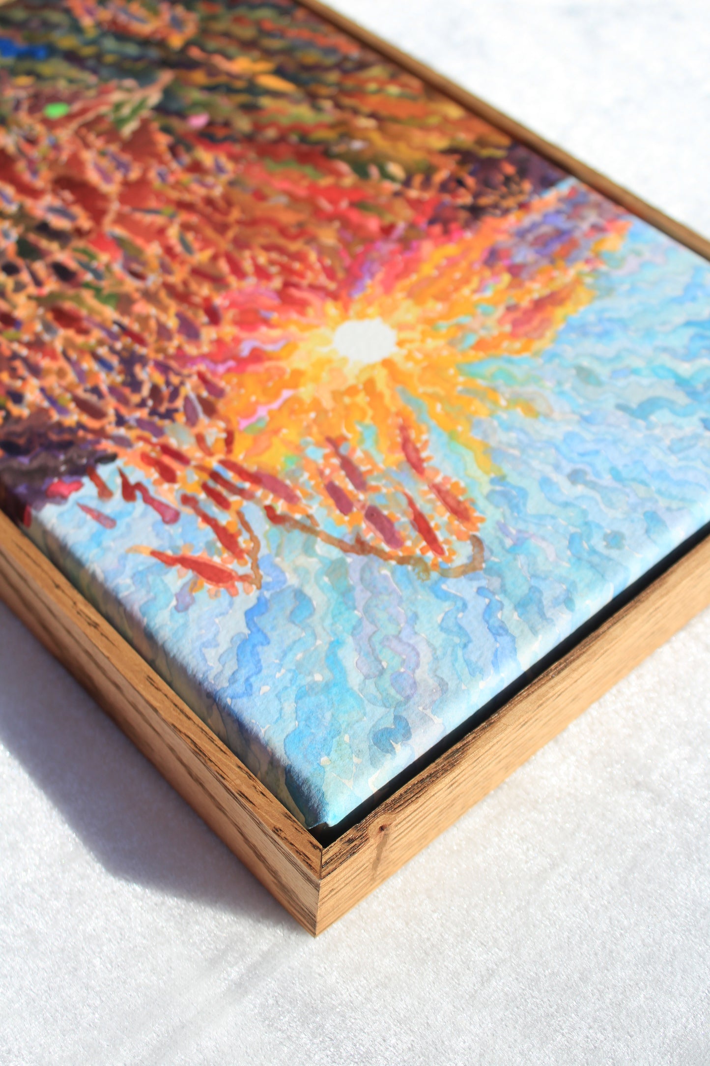 Oat Panicles Watercolor Framed Artwork