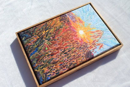Oat Panicles Watercolor Framed Artwork