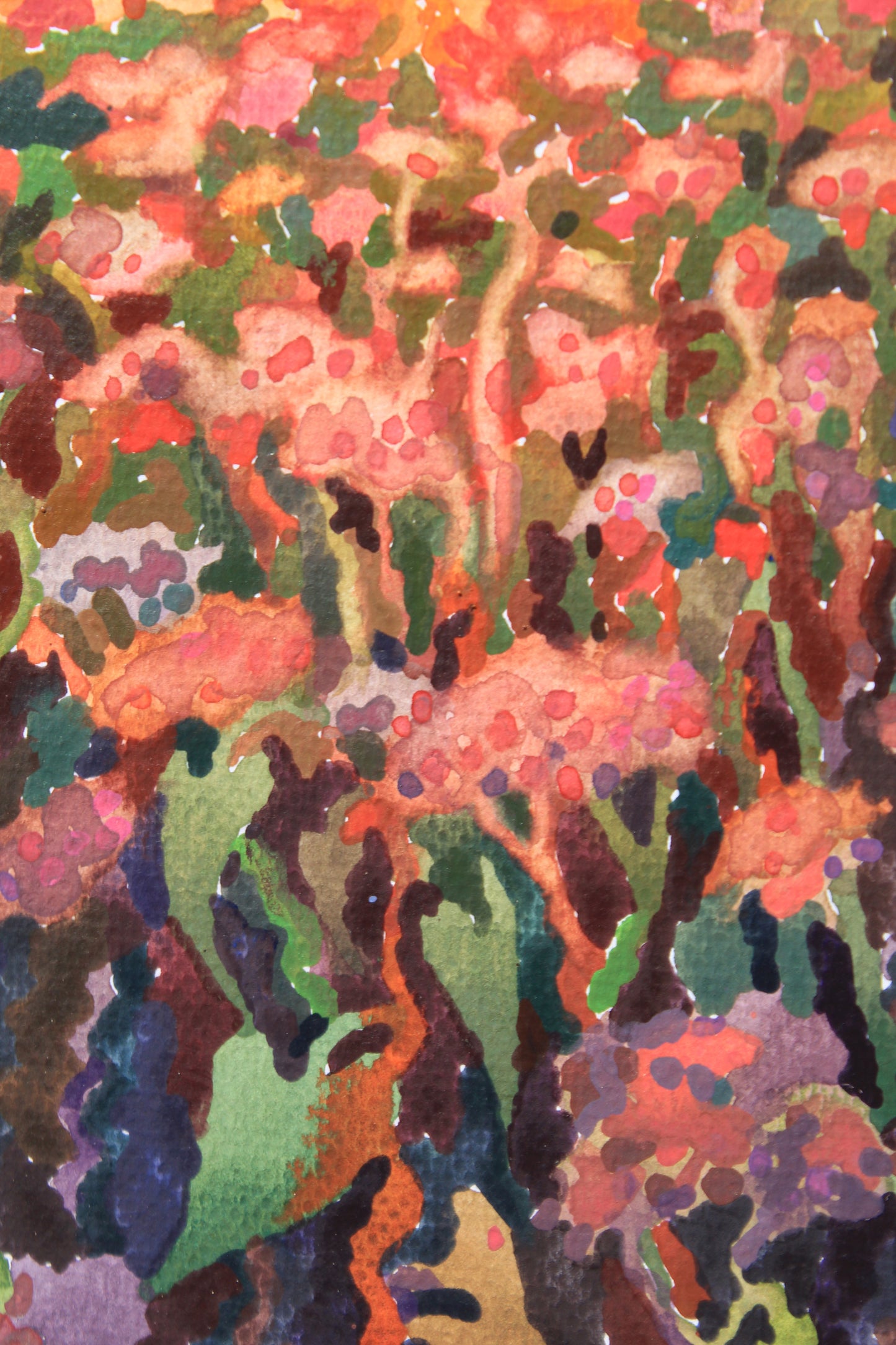 Buckwheat field Framed Watercolor Artwork
