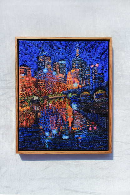 Melbourne Skyline Watercolor Print