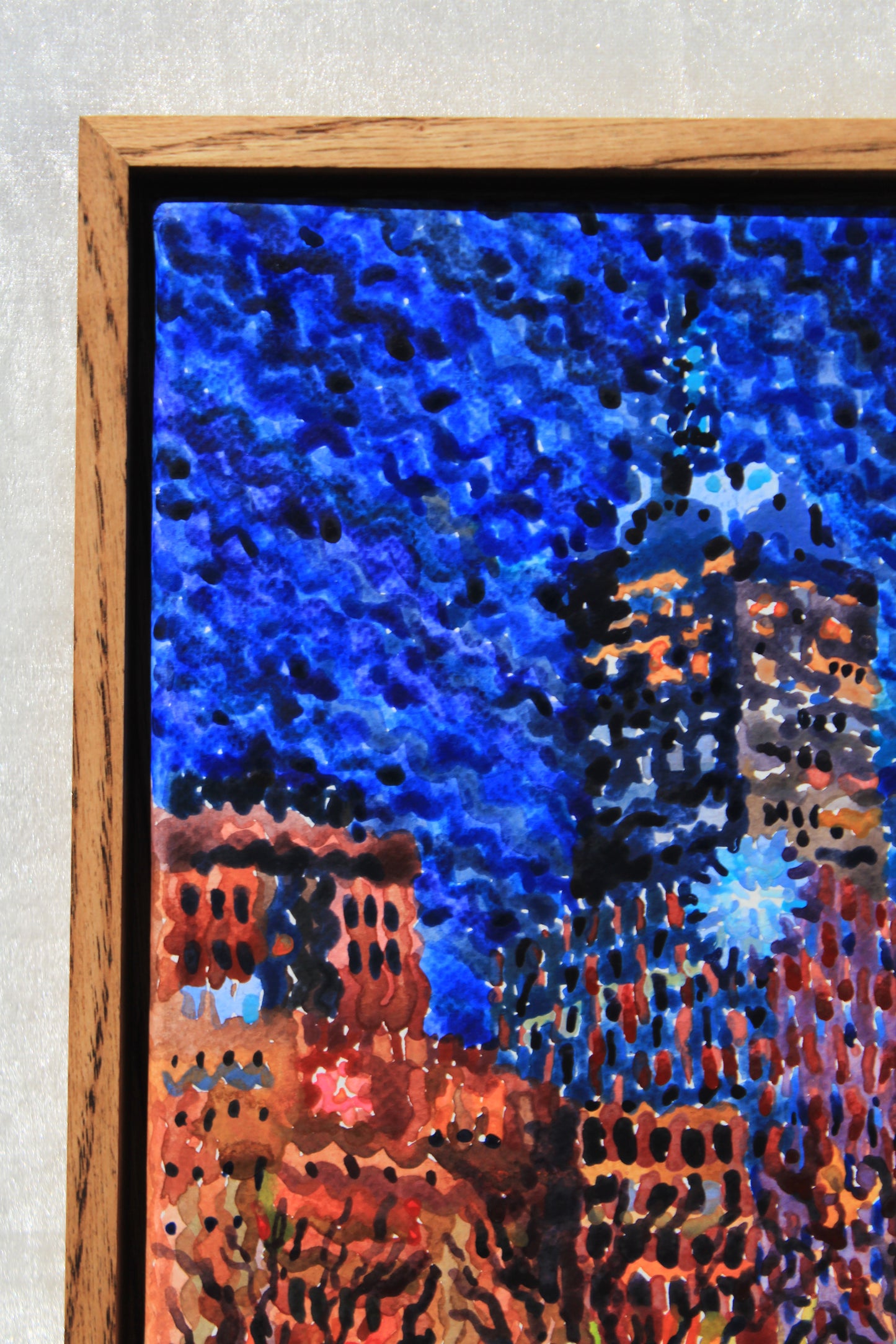 Melbourne Skyline Framed Watercolor Artwork