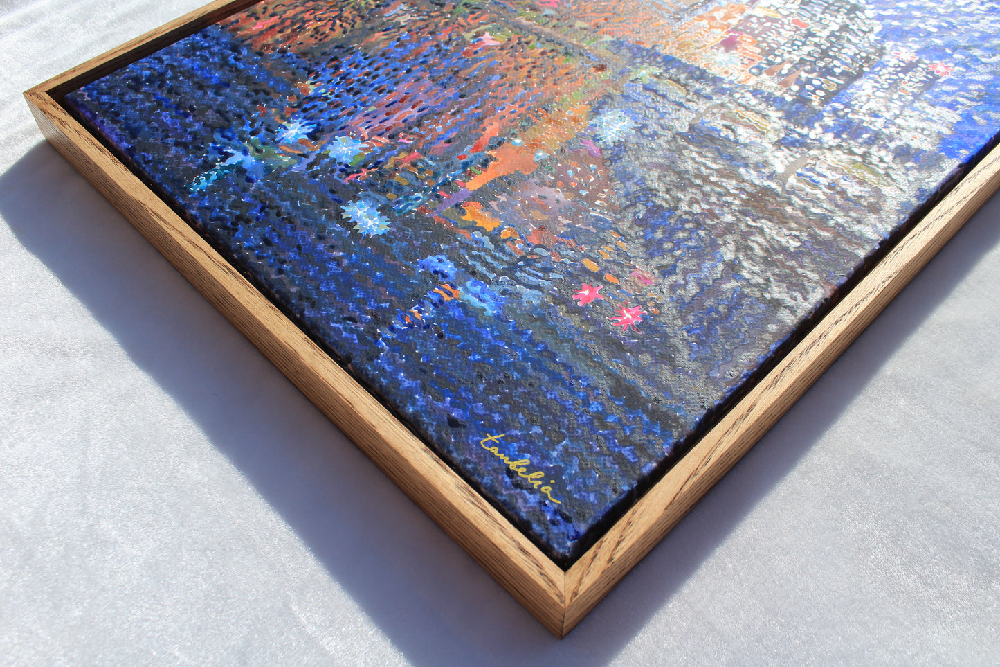 Melbourne Skyline Framed Watercolor Artwork