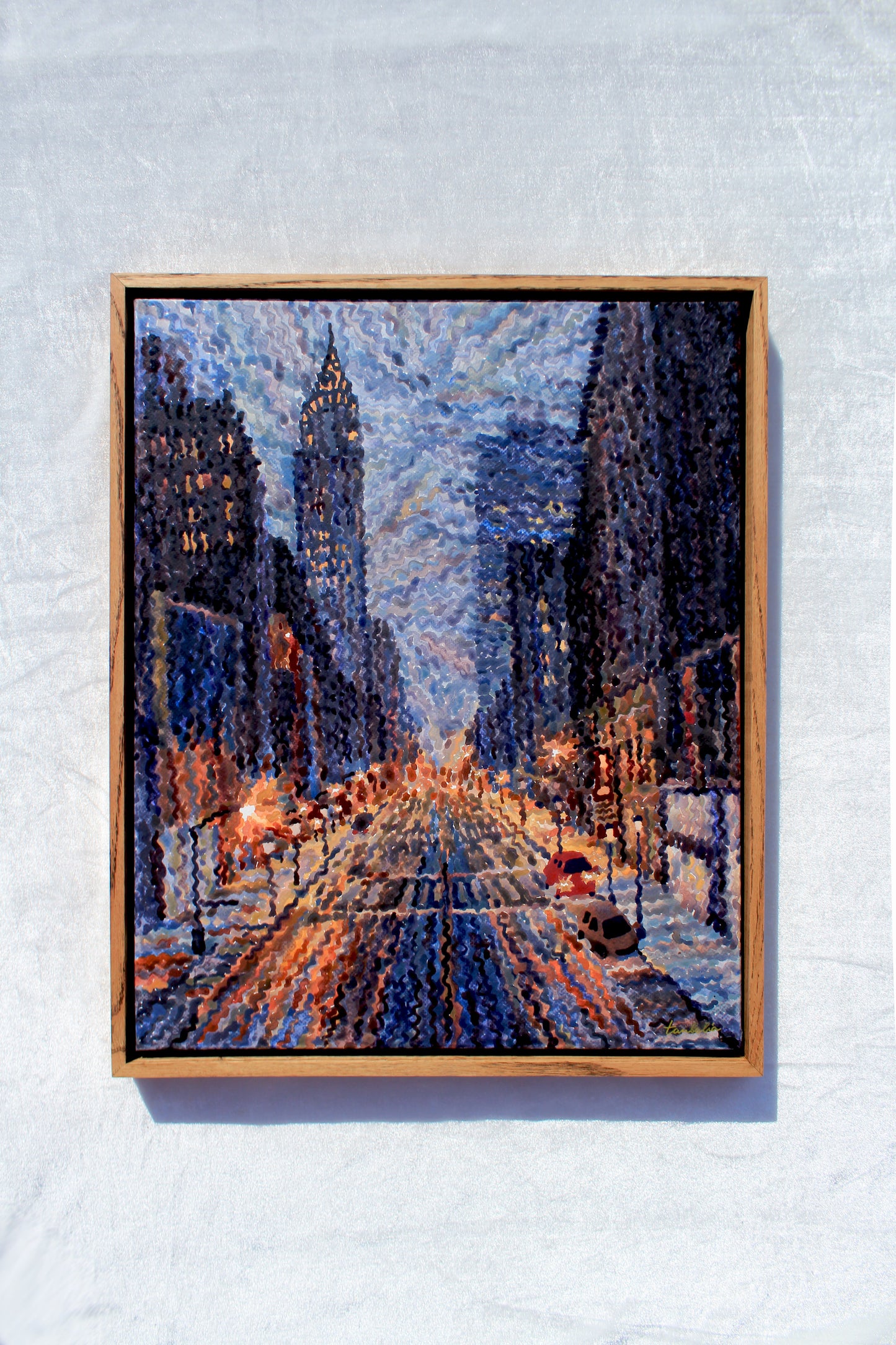 Rainy Night in New York Watercolor Print