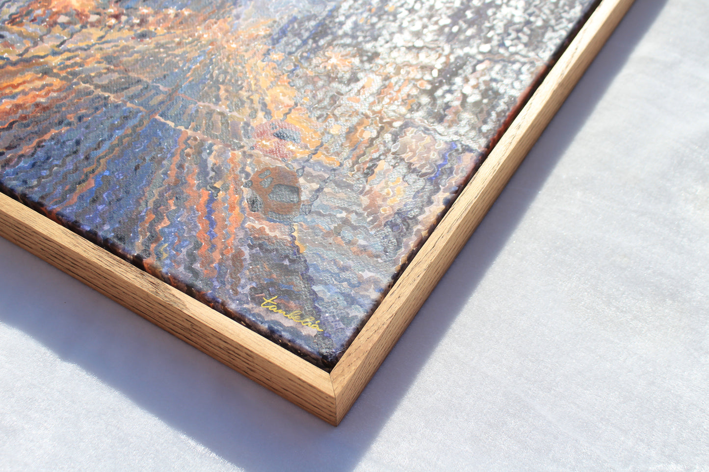 Rainy Night in New York Framed Watercolor Artwork