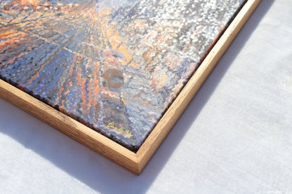 Rainy Night in New York Framed Watercolor Artwork