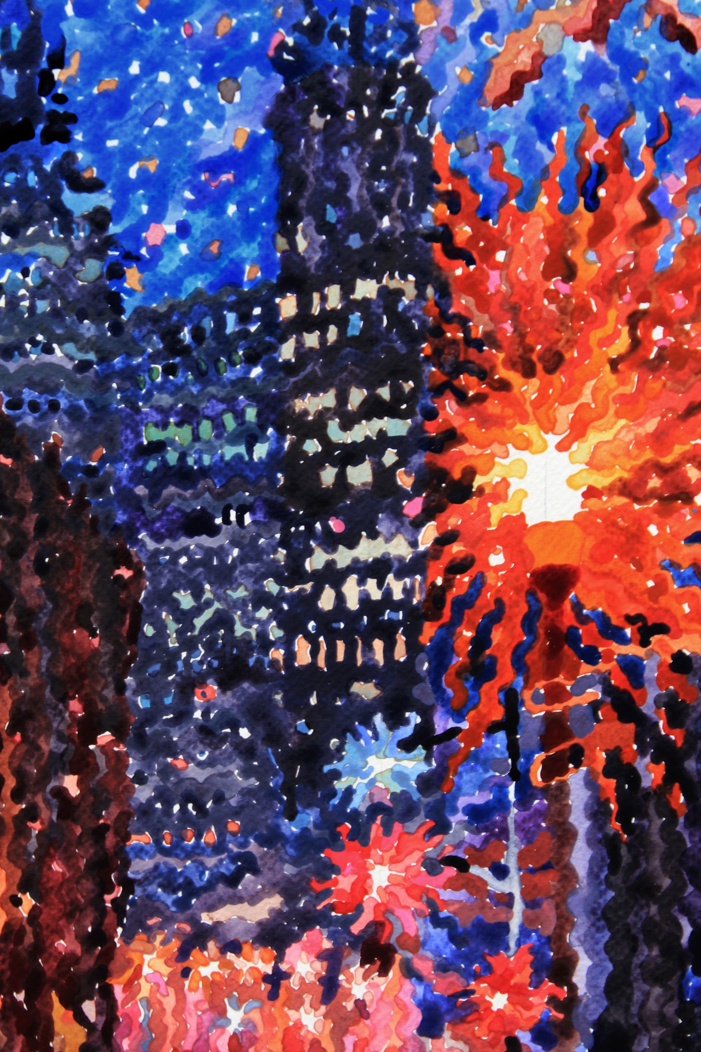 Gooderham Building in Toronto Framed Watercolor Artwork