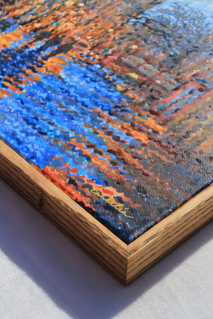 Elizabeth Tower in London Framed Watercolor Artwork