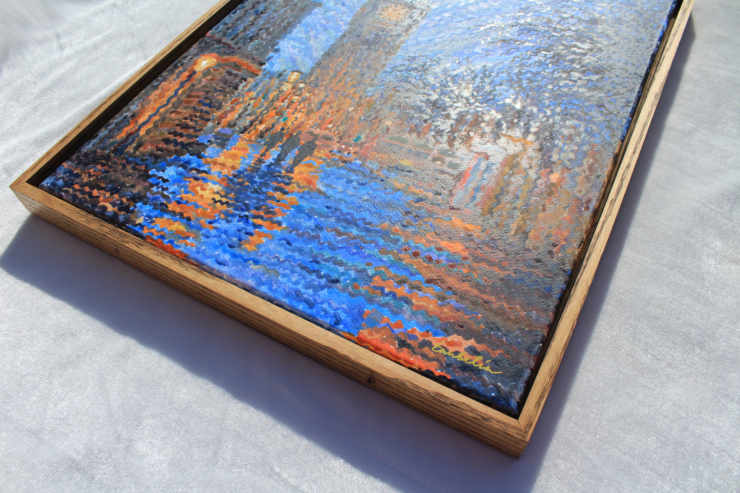 Elizabeth Tower in London Framed Watercolor Artwork