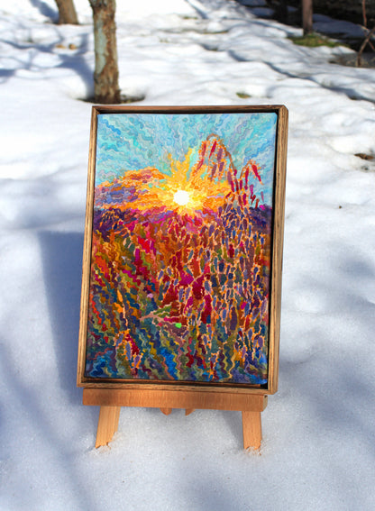 Oat Panicles Watercolor Framed Artwork