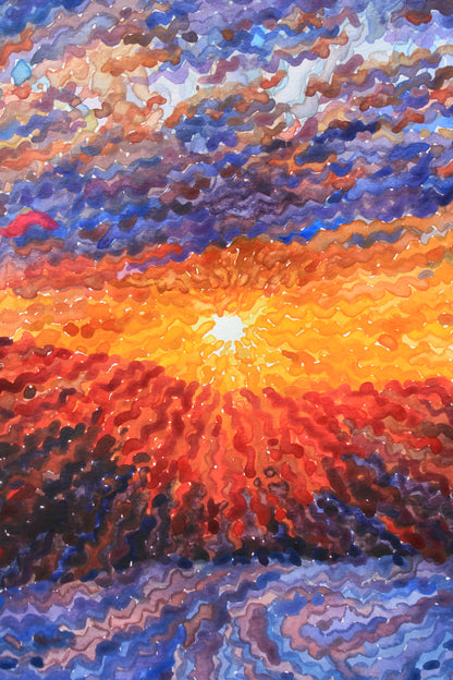 Death Valley National Park Watercolor Painting by Tanbelia