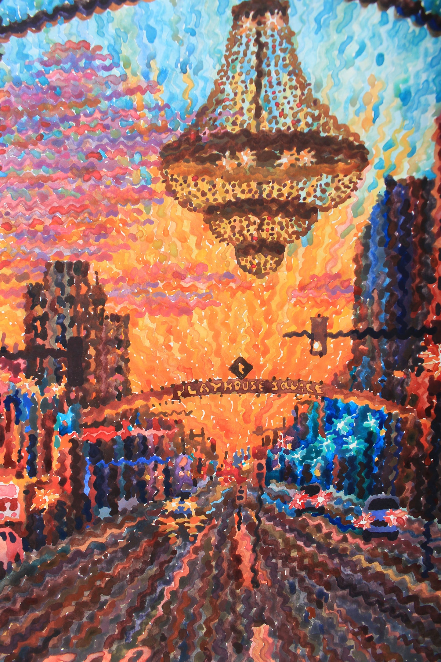Playhouse Square in Cleveland Watercolor Print
