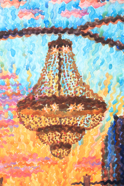 Playhouse Square in Cleveland Watercolor Painting by Tanbelia