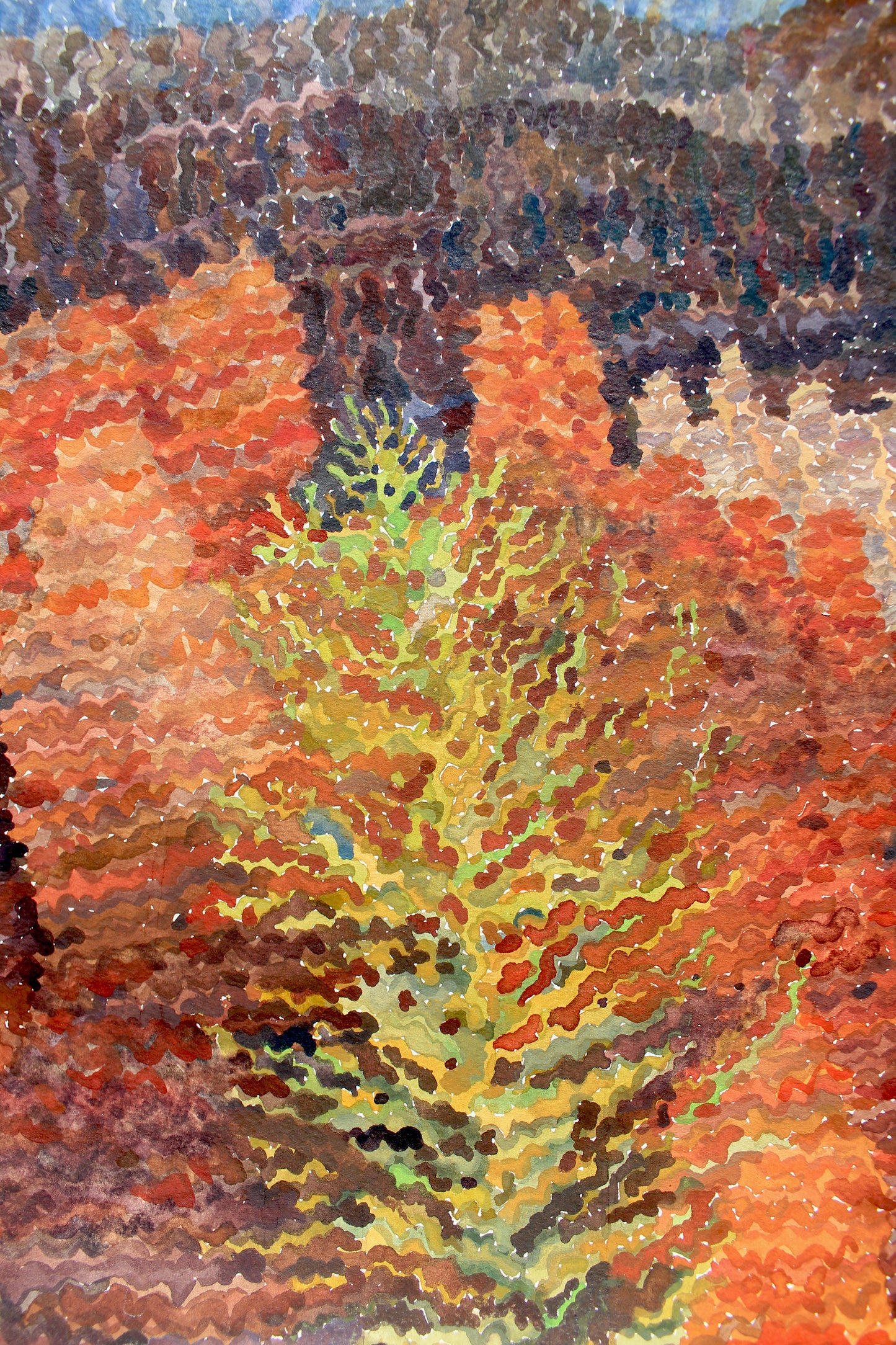 Bryce Canyon National Park Watercolor Painting by Tanbelia