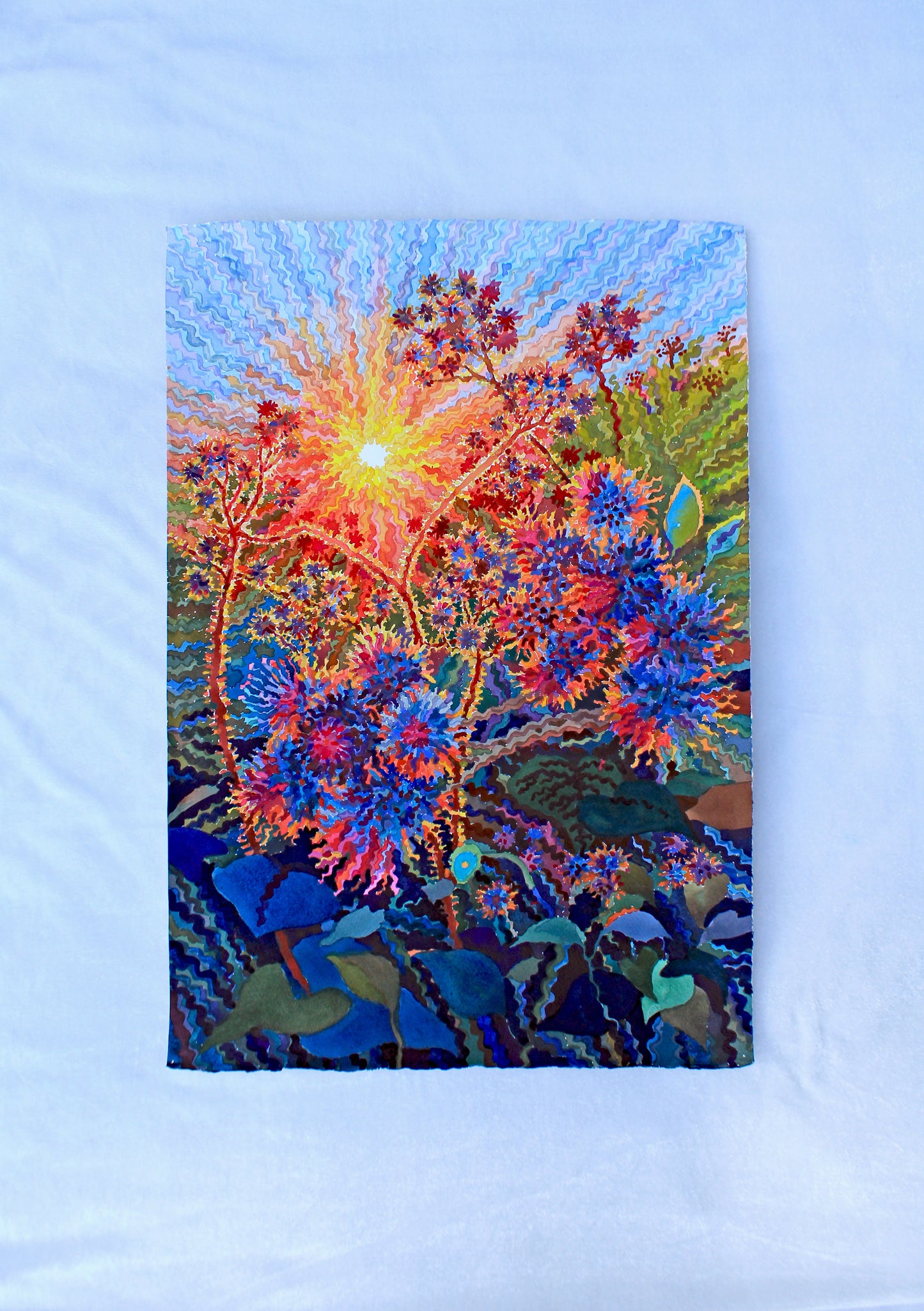 Burdock Watercolor Painting by Tanbelia