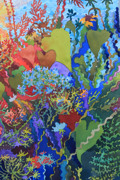 Falcaria Flowers Watercolor Painting by Tanbelia