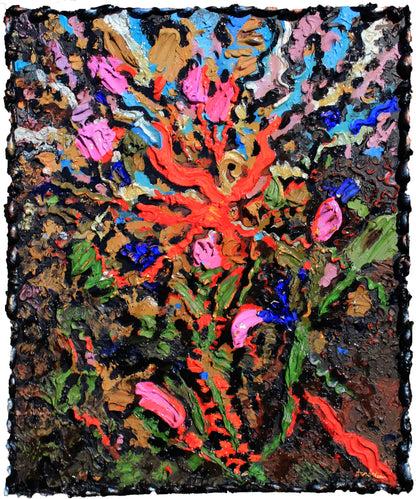Milk Thistle Acrylic Painting by Tanbelia