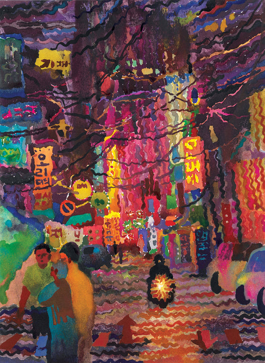 Seoul Watercolor Print by Tanbelia