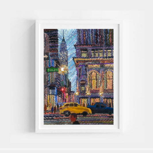 Astor Trust Building Watercolor Painting by Tanbelia