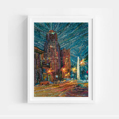 Buffalo City Hall Watercolor Painting by Tanbelia