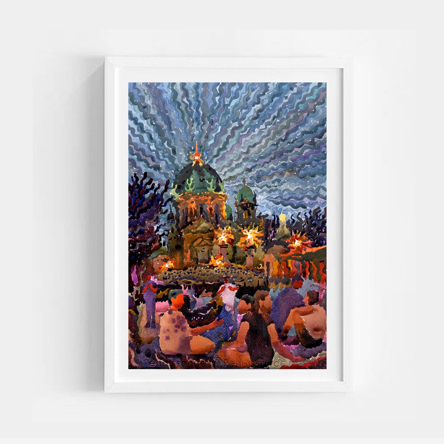 Berlin City Watercolor Painting by Tanbelia