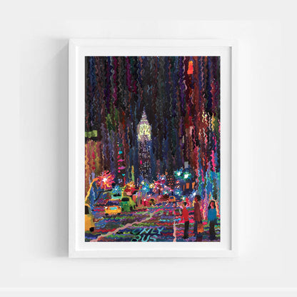 New York City Watercolor Painting by Tanbelia