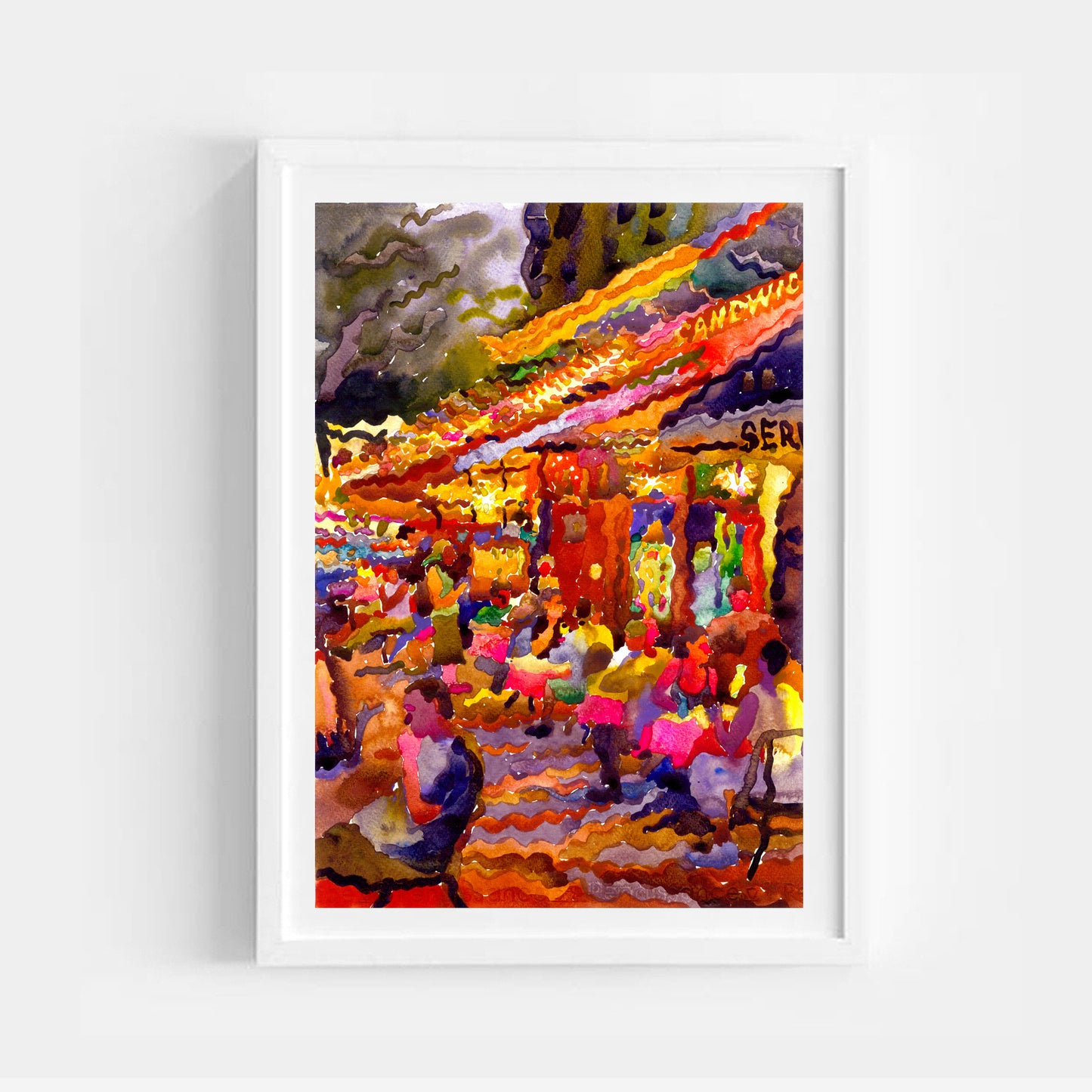 Cafe le Dome in Paris Print by Tanbelia