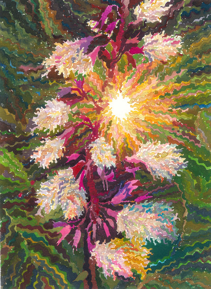Sage Plant Watercolor Painting by Tanbelia