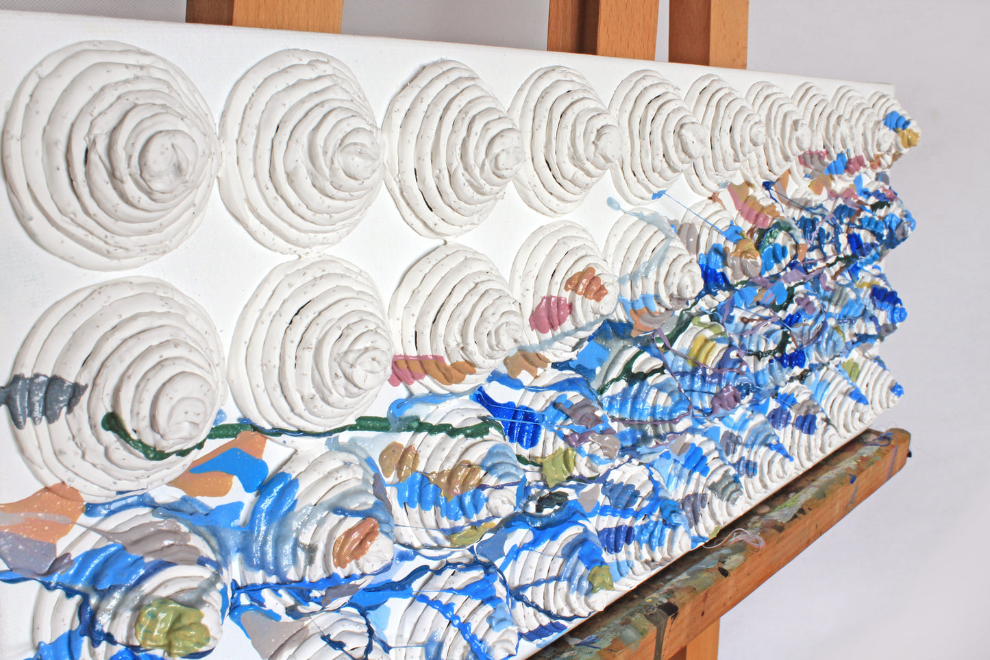 Abstract Textured Painting of the Sea by Tanbelia