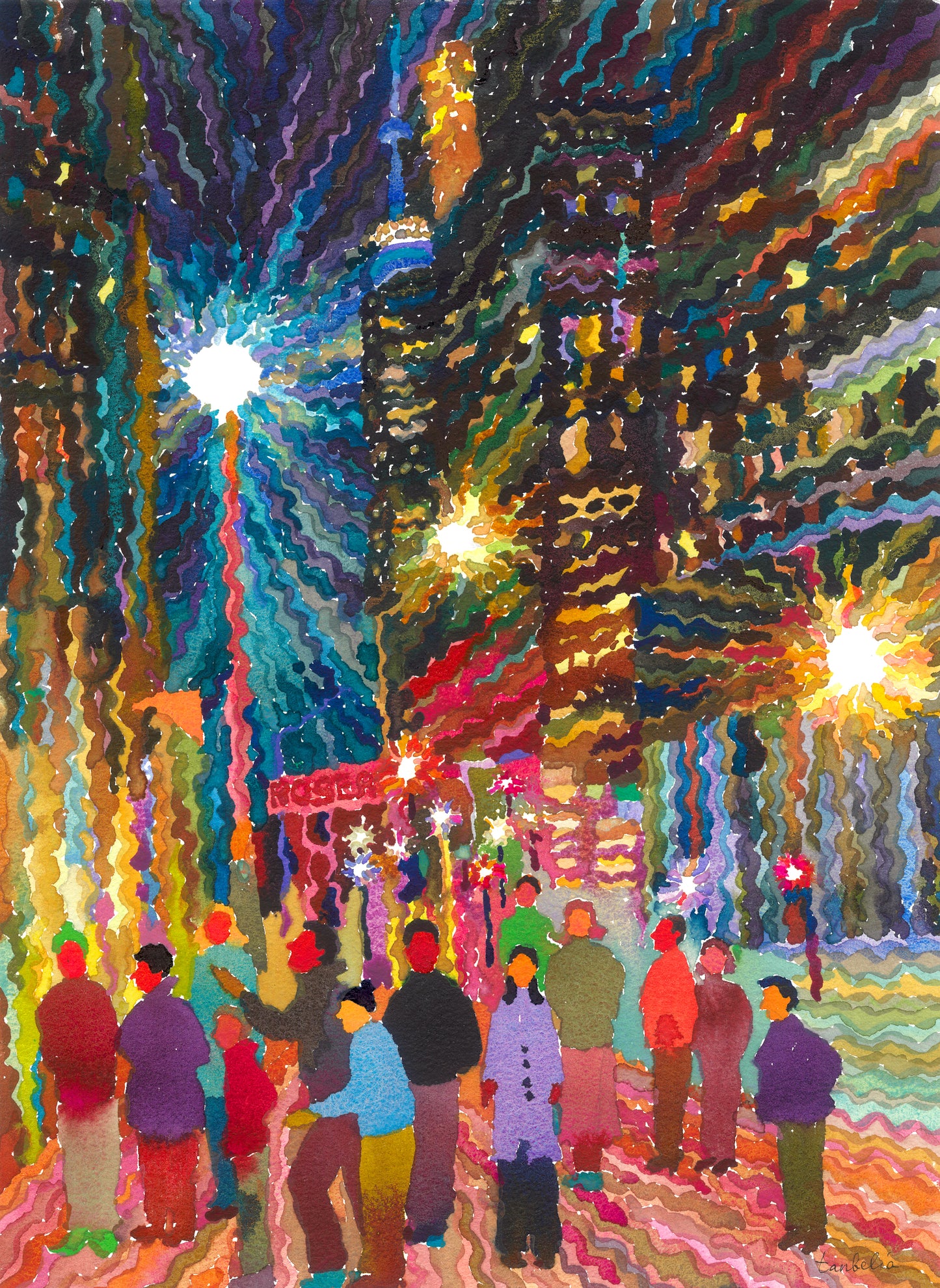 Toronto Watercolor Painting by Tanbelia
