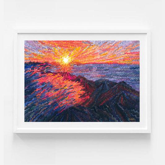 Timanfaya National Park Watercolor Original Painting by Tanbelia