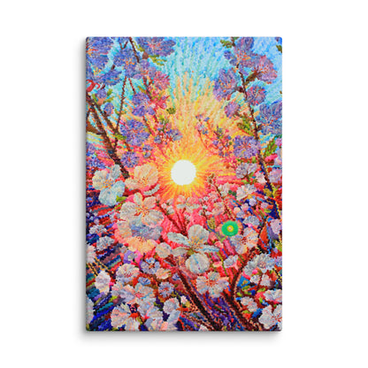 Canvas Print of Cherry Blossom Watercolor