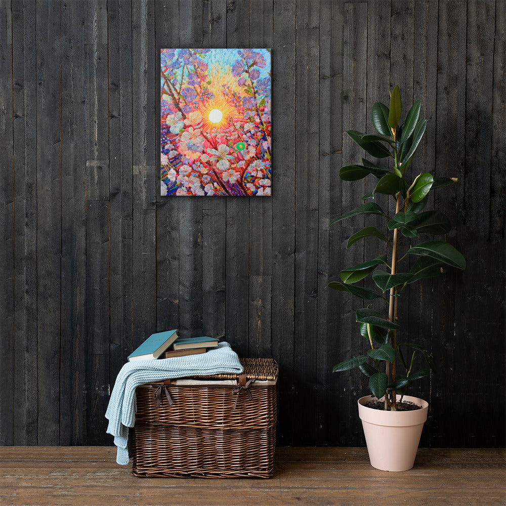 Canvas Print of Cherry Blossom Watercolor
