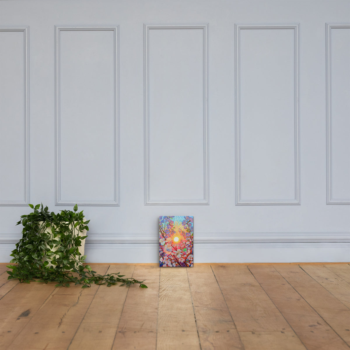 Canvas Print of Cherry Blossom Watercolor