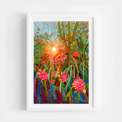Dragon Fruit Watercolor Print