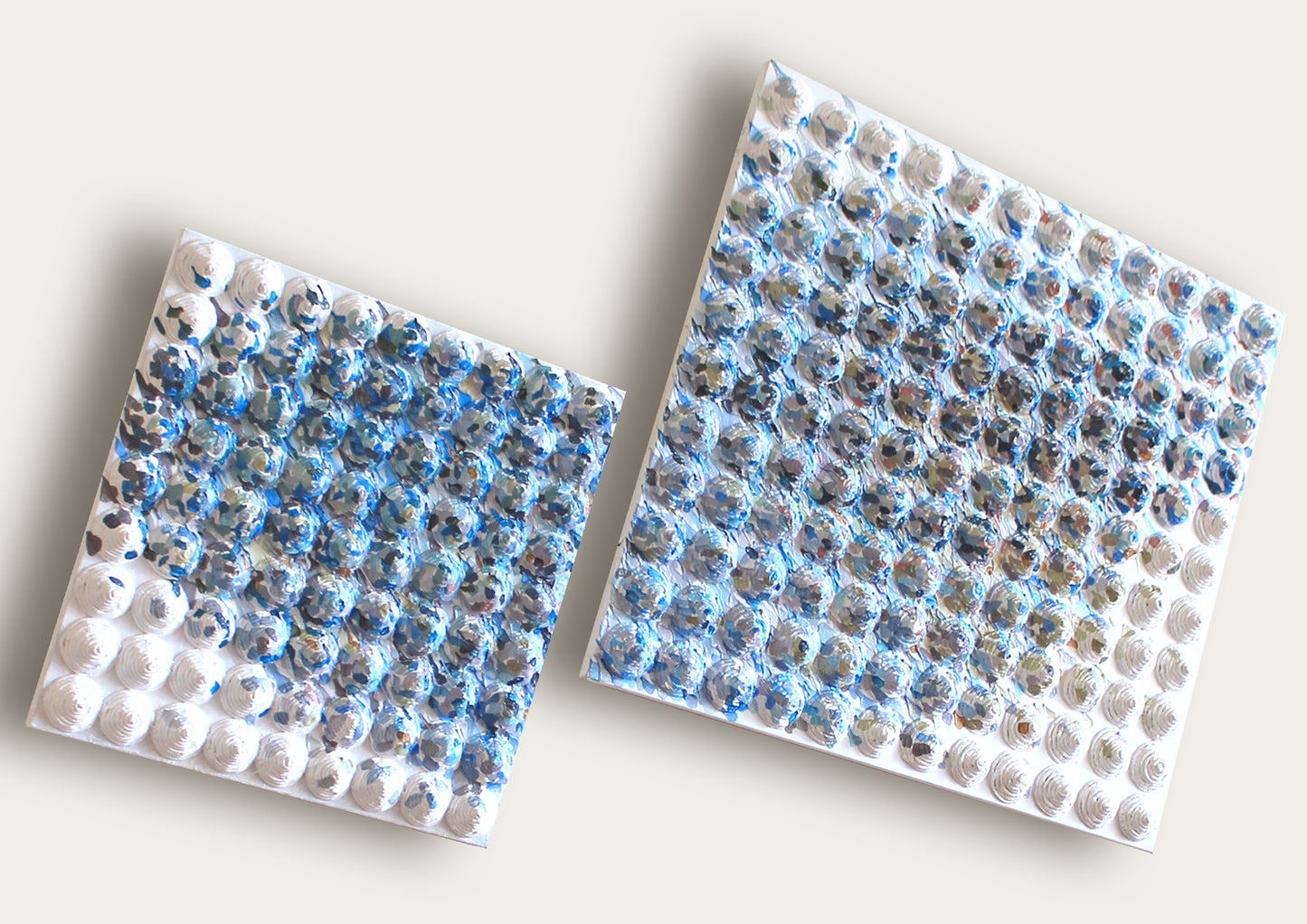 2 Piece Diptych Textured Acrylic Painting by Tanbelia