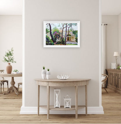Palm Tree Forest Original Painting by Tanbelia