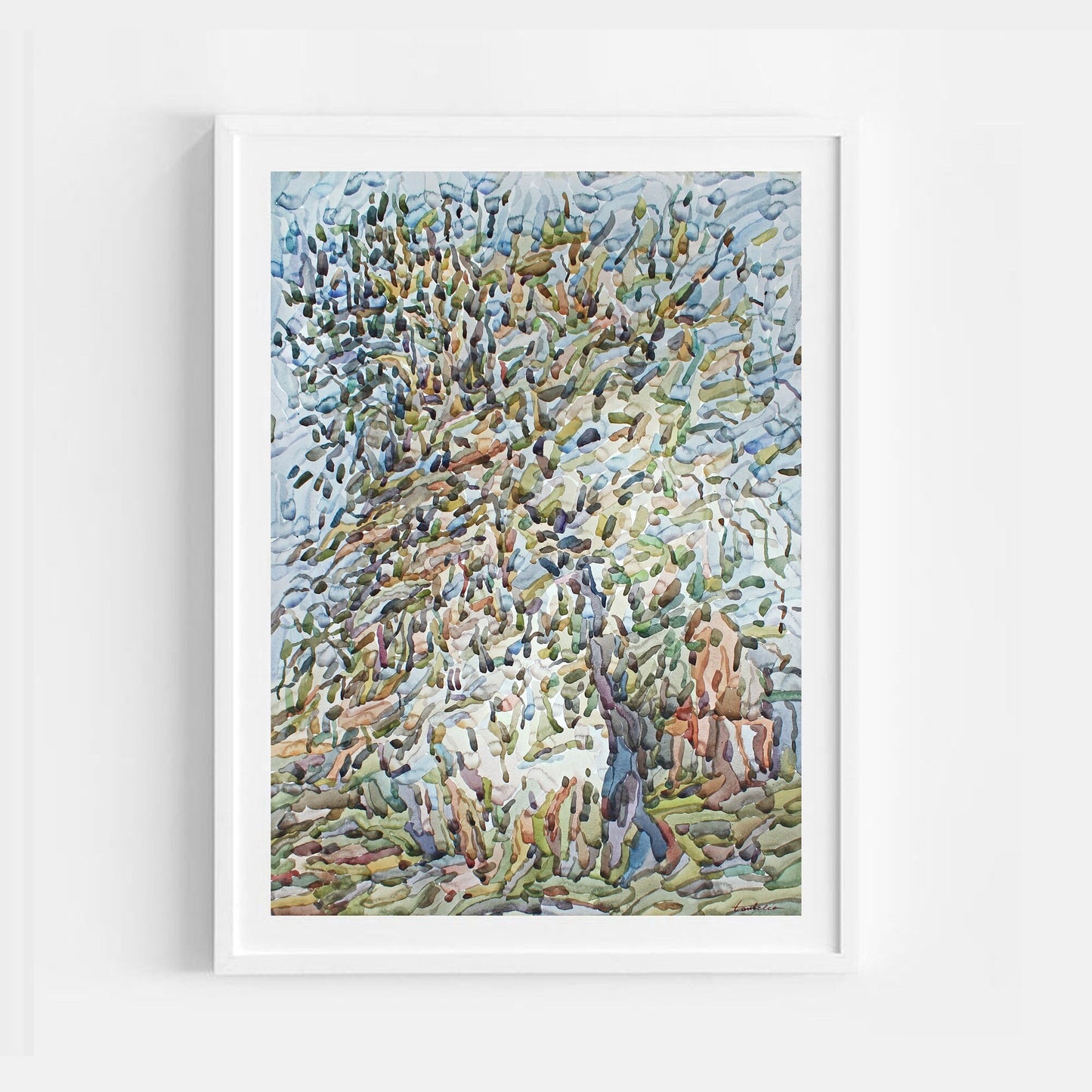 Impressionist Spring Apple Tree Original Painting by Tanbelia