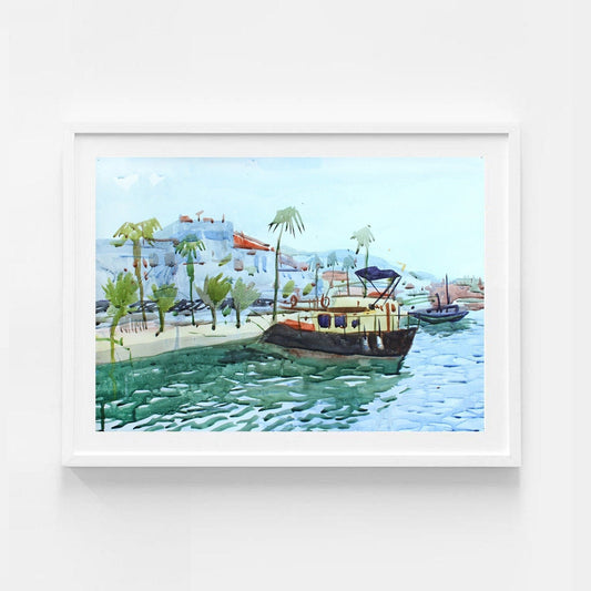 Turkish Marmaris Seascape Painting by Tanbelia