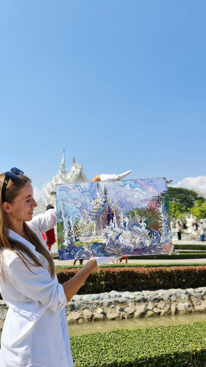 White Temple - Wat Rong Khun in Chiang Rai by Tanbelia