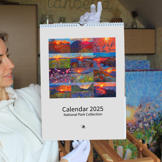 Wall Calendar 2025 with National Parks by Tanbelia