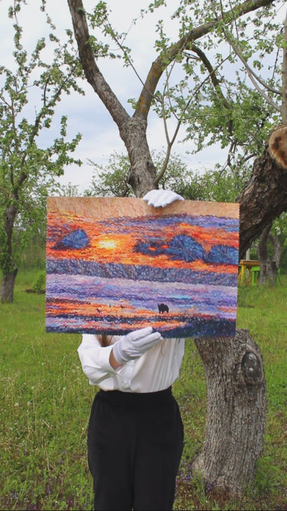 Lake Clark National Park Watercolor Original Painting by Tanbelia