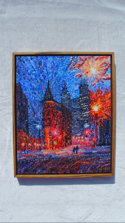 Gooderham Building in Toronto Framed Watercolor Artwork