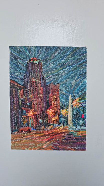 Buffalo City Hall Watercolor Painting by Tanbelia