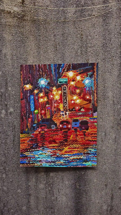 Chicago Watercolor Painting by Tanbelia
