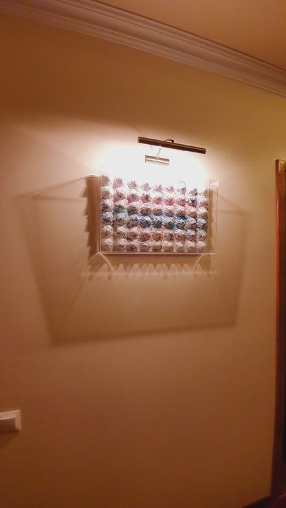 Relief Abstract Painting Framed in a Plexiglass Box by Tanbelia